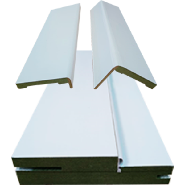 Batente de porta 18cm-22cm revestido branco